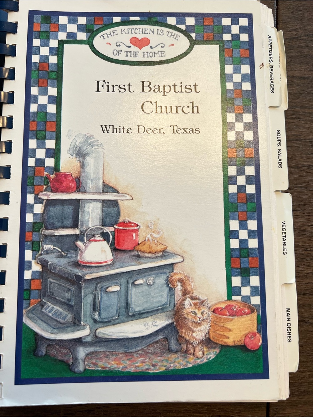First Baptist Church White Deer, Texas Cookbook - Blue Illustrated Cover